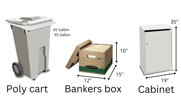 paper shredding containers 